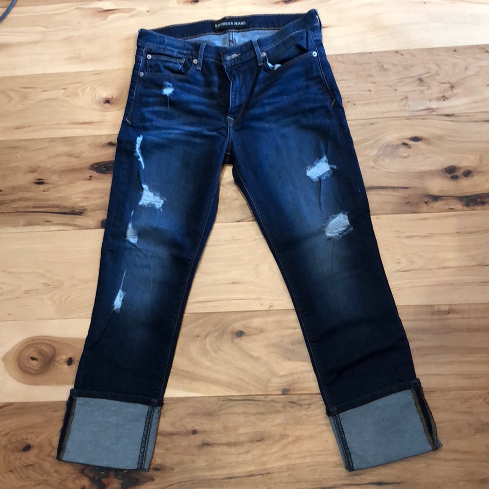 Express cropped skinny jeans